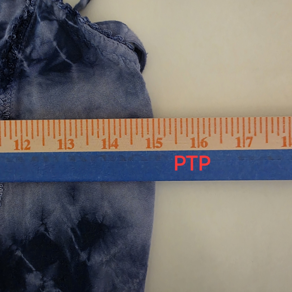 EUC- NEVER WORN! Blue Tie-Dye Spaghetti Strap Dress By Wevez - Picture 6 of 9